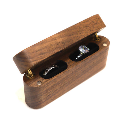 Ring Box Black Walnut Diamond Ring Pairing Box