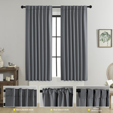 Blackout Curtains Rod-pocket Style With Loop Tabs For A Curtain Rod