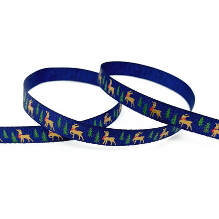 Peekaboo Studio Size 5 10mm Printed Grosgrain Christmas Ribbon - Durab