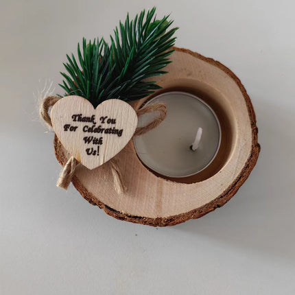Wooden Candle Holder for Bedroom Cafe Decor Party Atmosphere Candlestick