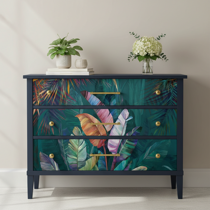 Hand-Painted Tropical Rainforest Wallpaper — Japanese Botanical Mural