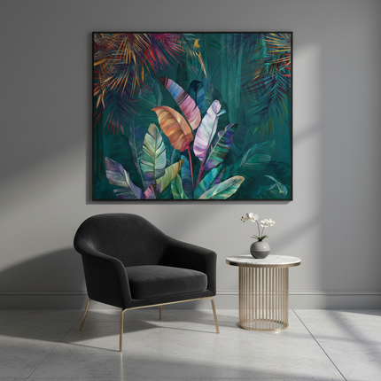 Hand-Painted Tropical Rainforest Wallpaper — Japanese Botanical Mural