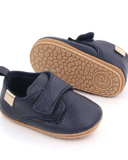 Newborn Baby Shoes Baby Boy Girl Shoes Classic Leather Rubber Sole Anti-slip