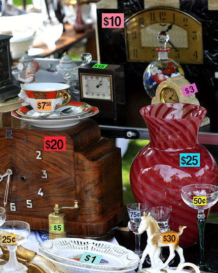 2100 Colorful Polka Dot Self-Stick Pricing Stickers for Yard Sales and Flea Markets, Matte Finish, Fun Rectangular Tags