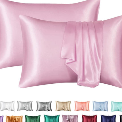 Silk Solid Color Satin Pillowcase Envelope Pillow