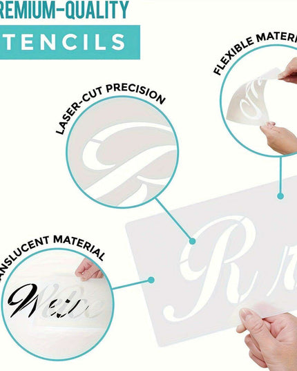 Creative Alphabet and Number Stencils Kit - 45 Sheets for Artistic Face Albums, Painting, and Graffiti Projects