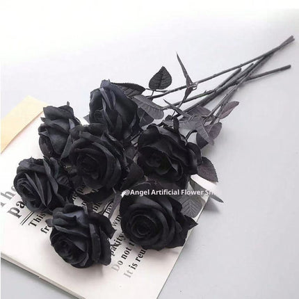 Peekaboo Studio Artificial White Raw Silk Rose - Realistic & Durable