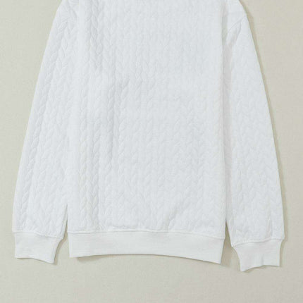 Joyful Spirit Cable Knit Sweater in Classic White
