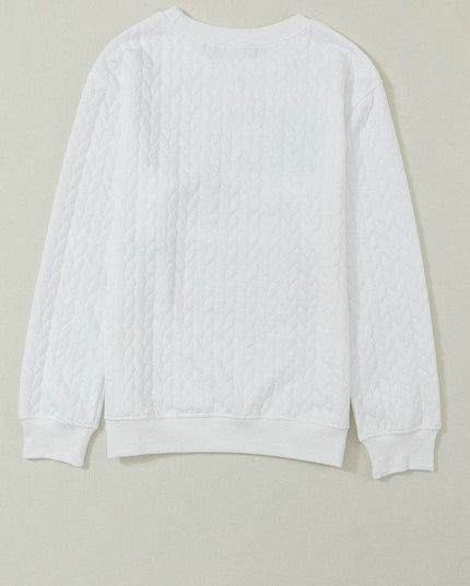 Joyful Spirit Cable Knit Sweater in Classic White