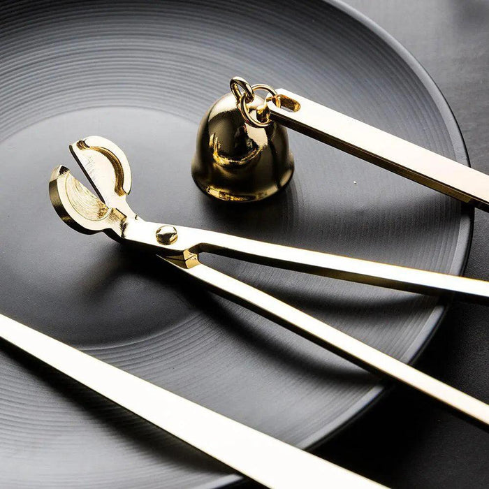 Elegant Stainless Steel Candle Snuffer Set with Mirror Polishing