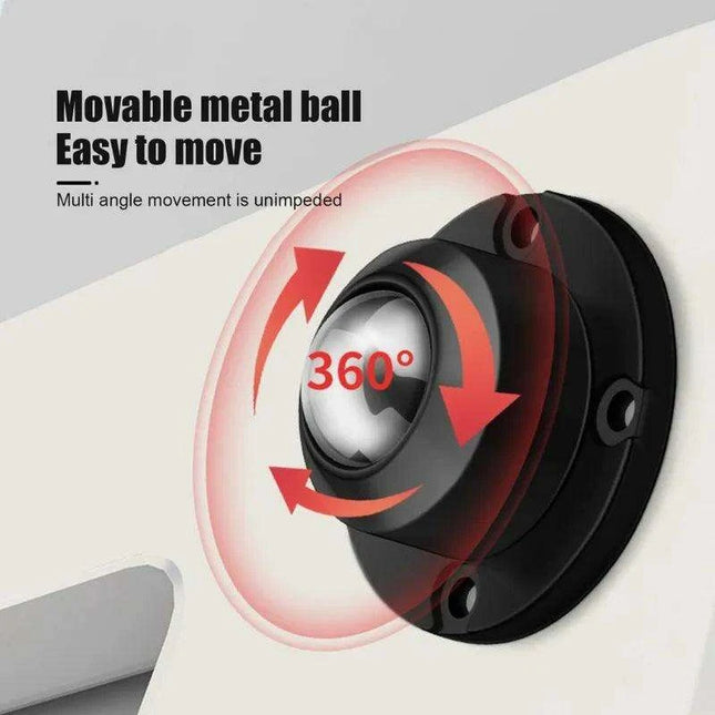 4-Pack Premium Heavy Duty Stainless Steel Furniture Casters with 360° Mobility and Easy Peel-and-Stick Installation (Load Capacity: 20/200Kg)