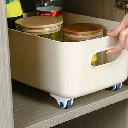 4-Pack Self-Adhesive Mute Caster Wheels for Easy Furniture Mobility - Très Elite