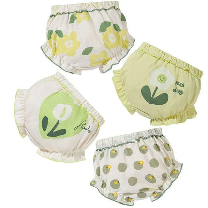 4-Pack Soft Cotton Cartoon Underwear for Baby Girls, Breathable Kids Panties for Ages 1.5-5 Years - Très Elite