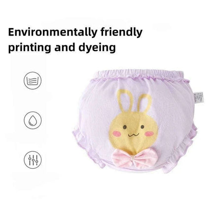 4-Pack Soft Cotton Cartoon Underwear for Baby Girls, Breathable Kids Panties for Ages 1.5-5 Years - Très Elite
