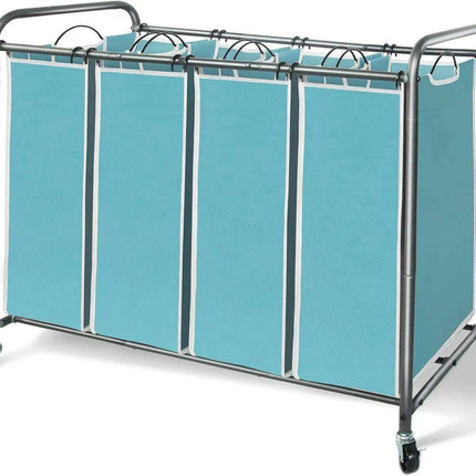 4-Section Portable Laundry Organizer with Waterproof Bags for Effortless Sorting - Très Elite