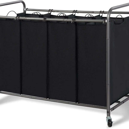 4-Section Portable Laundry Organizer with Waterproof Bags for Effortless Sorting - Très Elite