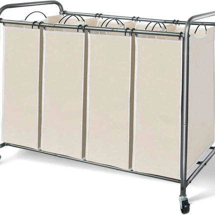 4-Section Portable Laundry Organizer with Waterproof Bags for Effortless Sorting - Très Elite