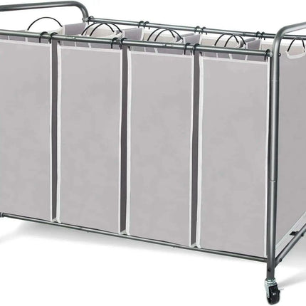 4-Section Portable Laundry Organizer with Waterproof Bags for Effortless Sorting - Très Elite