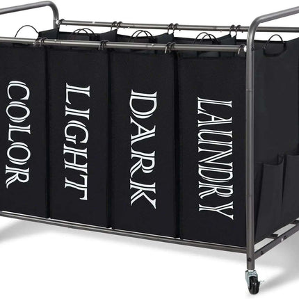 4-Section Portable Laundry Organizer with Waterproof Bags for Effortless Sorting - Très Elite