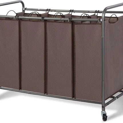 4-Section Portable Laundry Organizer with Waterproof Bags for Effortless Sorting - Très Elite