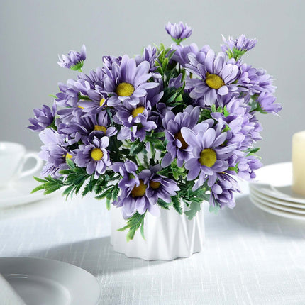 AliKopy 4-Pack 11" Lavender Lilac Artificial Silk Flower Bouquets