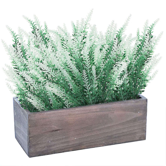 AliKopy 14" Artificial Lavender Flower Stems - Set of 4, Realistic Gre