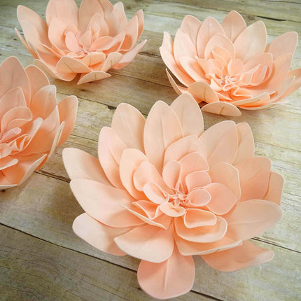 AliKopy 4 Pack 16" Blush Soft Foam Craft Daisy Flower Heads - Realisti