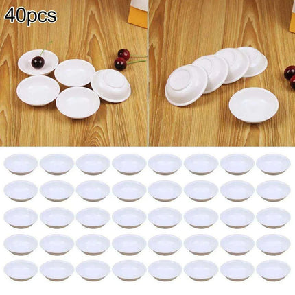 40-Piece Durable Plastic Sauce and Condiment Dish Set - Versatile Dipping Bowls - Très Elite
