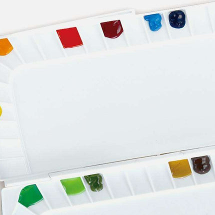 40-Well Silver Watercolor Mixing Palette for Effortless Color Blending - Très Elite