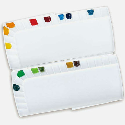 40-Well Silver Watercolor Mixing Palette for Effortless Color Blending - Très Elite