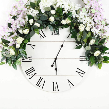 AliKopy 40" Artificial Eucalyptus & Ranunculus Flower Garland Vine - L