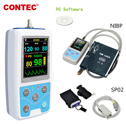 CONTEC PM50 NIBP Patient Monitor BP SpO2 PR And Dynamic Blood Pressure Alarm