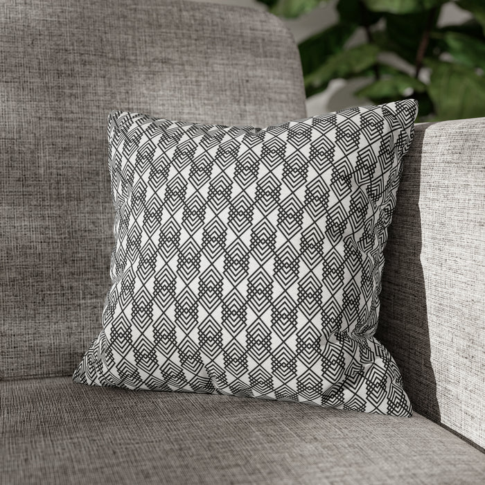 Modern Geometric Monochrome Pillow Cover