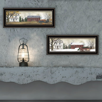 Billy Jacobs 4-Piece Black Framed Wall Art Set - Four Seasons Decor