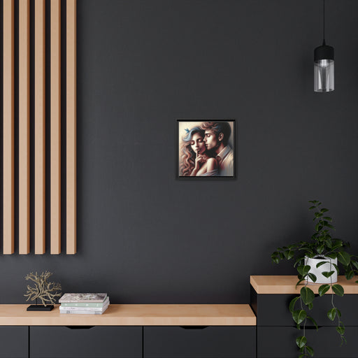 Whispering Elegance - Eco-Friendly Canvas Print with Black Pinewood Frame