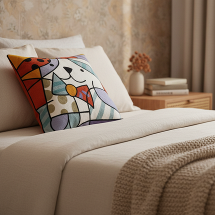 Roy Painting 1 Embroidered Cushion Cover