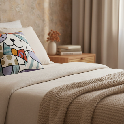 Roy Painting 1 Embroidered Cushion Cover