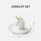 Flower Plate+White Unicorn (Plate 11.5cm)
