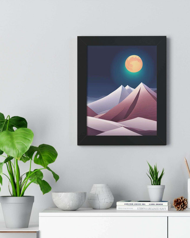 Celestial Harmony Framed Night Sky Artwork - Sustainable Chic for Your Living Space
