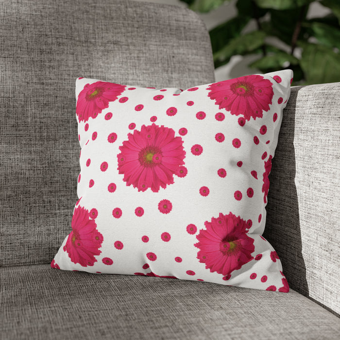 Spring Blossom Pink Daisy Cushion Cover