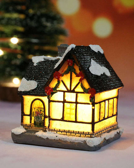 Christmas Decorations Micro Landscape Resin House