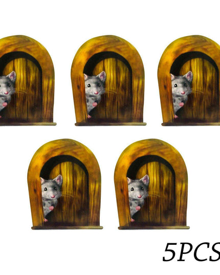 Whimsical Mouse Hole Wall Stickers: Enchant Your Living Space