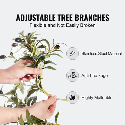 Peekaboo Studio 6FT Faux Olive Tree - Lifelike, Low-Maintenance Decor