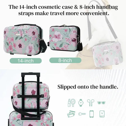 Peekaboo Studio 5-Piece Hardside Luggage Set - Lightweight & Lockable