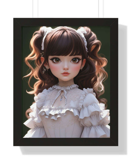 Eco-Friendly 3D Girl Wall Art with Sustainable Frame: Modern Green Home Decor