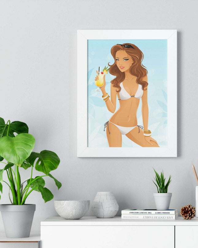 Tropical Oasis Vertical Framed Art Print