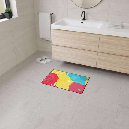 Elegant Geometric Area Rug with Stylish Black Trim by Elite House