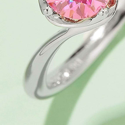 Dazzling 1 Carat Moissanite Sterling Silver Solitaire Ring Set with Certification.