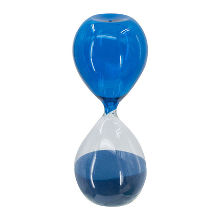 Room and Decor 5x14" Hourglass Timer, 60-Minute, Blue Glass Design