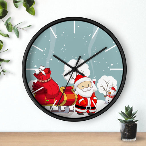 Sophisticated Wooden Frame Wall Clock for Elegant Holiday Decor